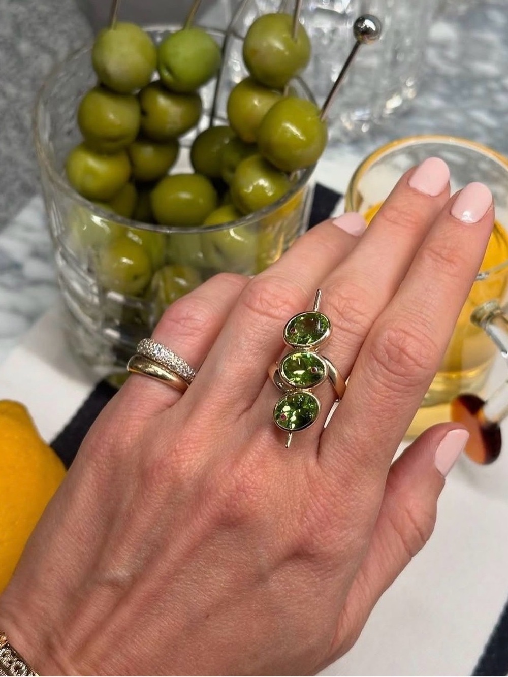 Gold Dirt Martini ring